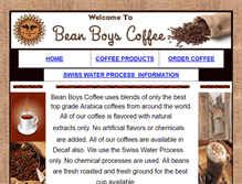 Tablet Screenshot of beanboyscoffee.com